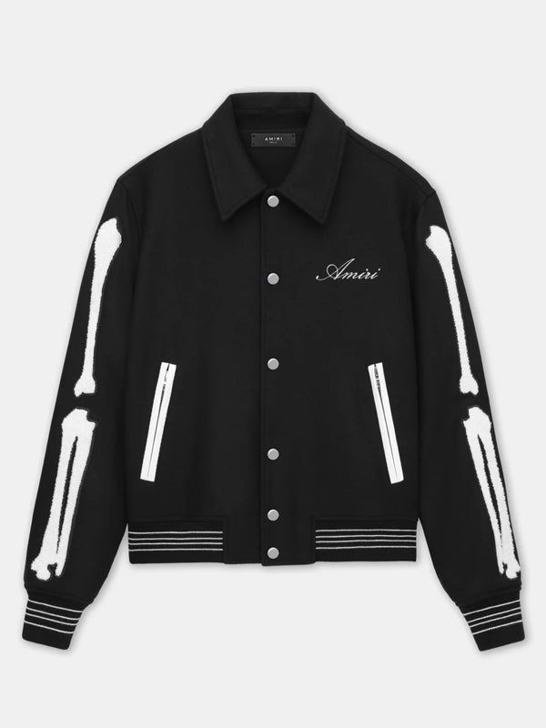 Amiri-Bones-Varsity-Jacket-Black-And-White