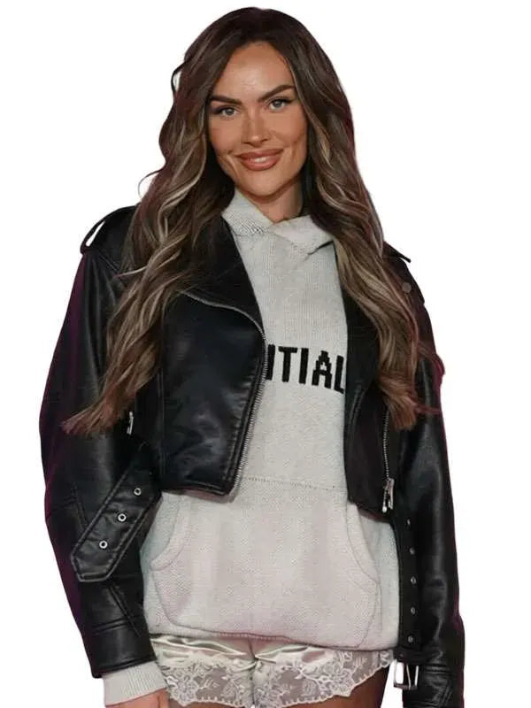 Amy Kenyon Finding Emily 2026 Black Leather Jacket
