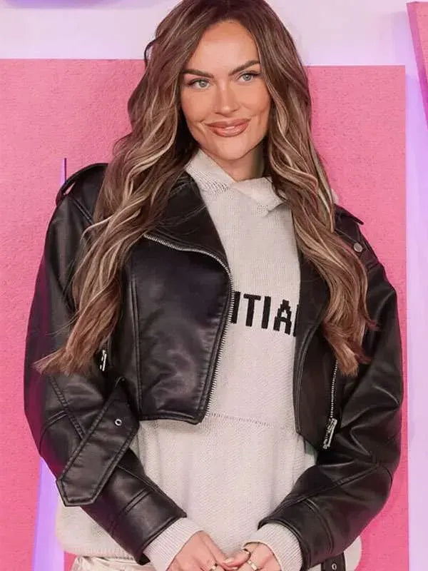 Amy Kenyon Finding Emily 2026 Black Leather Jacket
