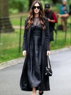 Anne Hathaway The Devil Wears Prada 2 Black Long Coat