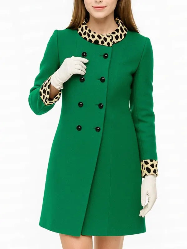 Anne Hathaway The Devil Wears Prada 2 Green Wool Coat