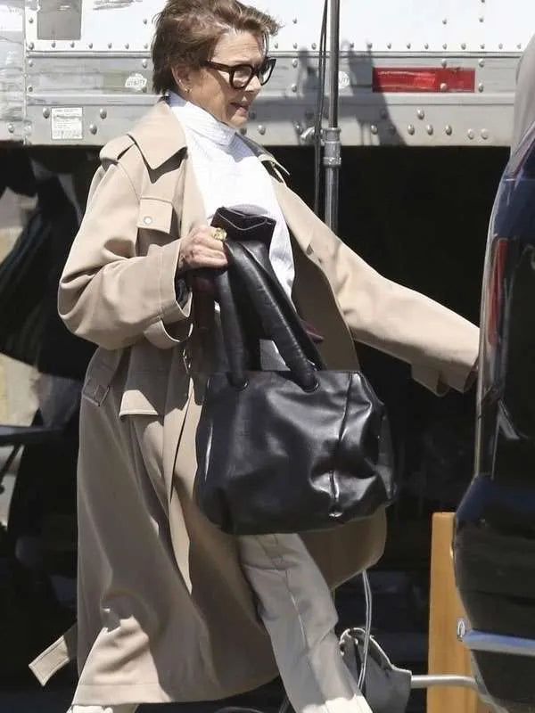 Annette Bening Lucky 2026 New Trench Wool Coat