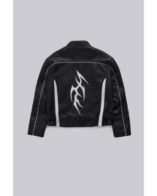 Adults S02 Owen Thiele Black Leather Biker Jacket