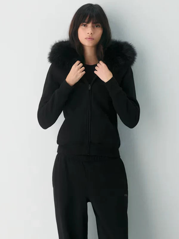 Aritzia-Fur-Hoodie-Black