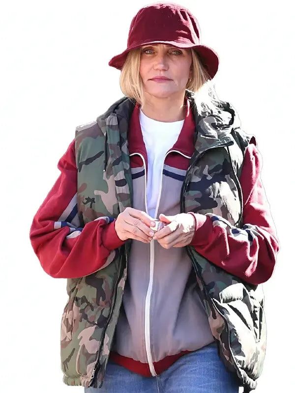 Bad Day Cameron Diaz Camo Hooded Vest