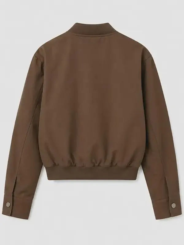 Odessa Herman Brown Cotton Bomber ZIP Jacket