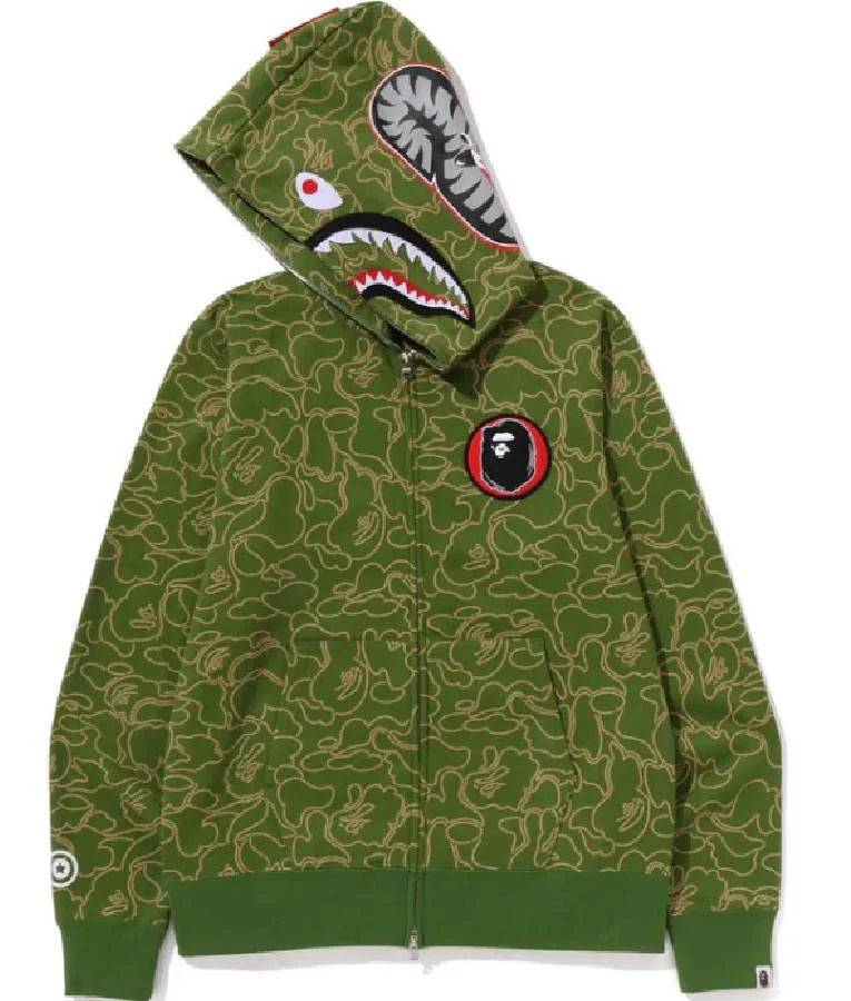 Bape 30th Anniversary Line Camo Shark Full Zip Hoodie