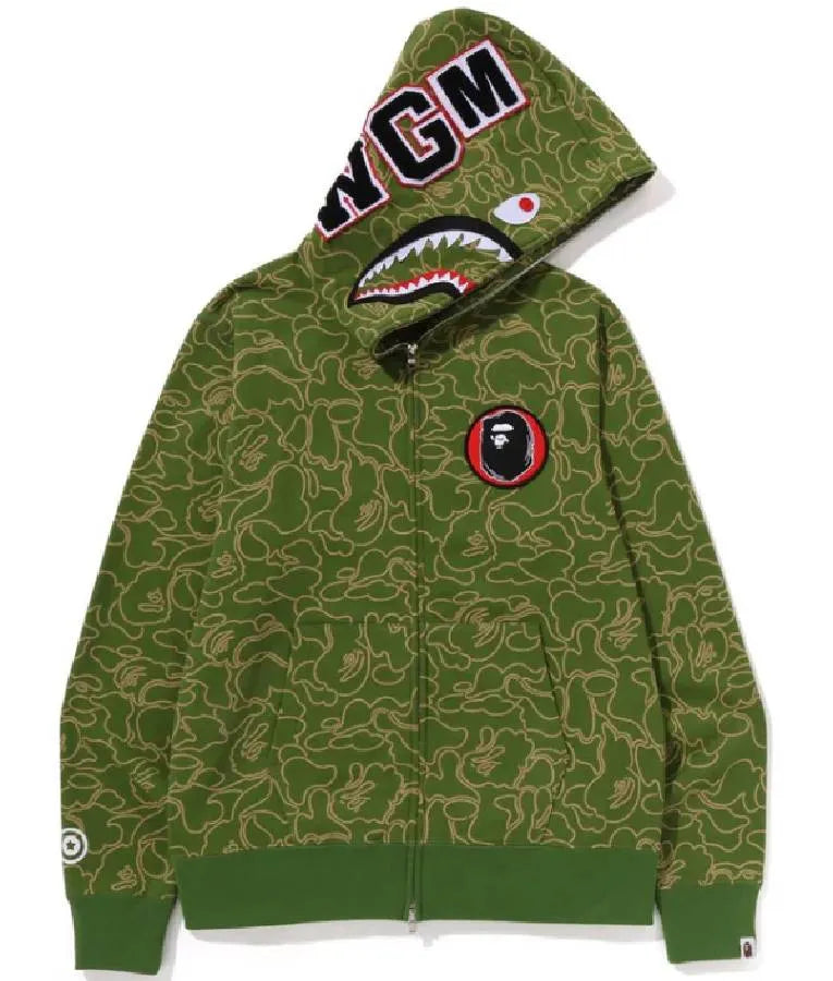 Bape 30th Anniversary Line Camo Shark Full Zip Hoodie