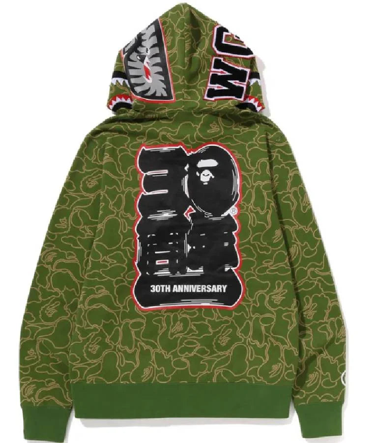 Bape 30th Anniversary Line Camo Shark Full Zip Hoodie