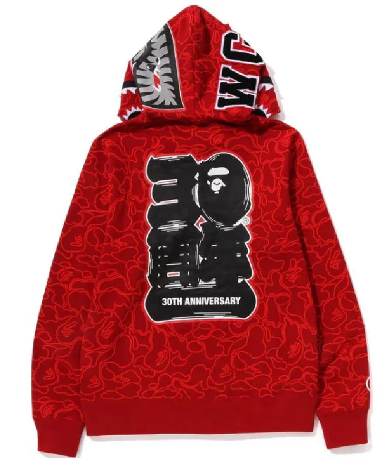 Bape 30th Anniversary Line Camo Shark Full Zip Hoodie
