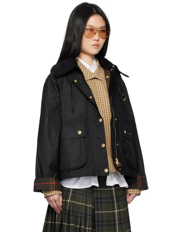 Barbour Black Reighton Spey Waxed Jacket