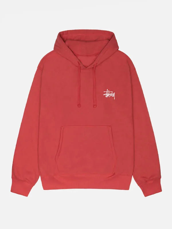 Basic-Stussy-Red-Hooded-Sweatshirt
