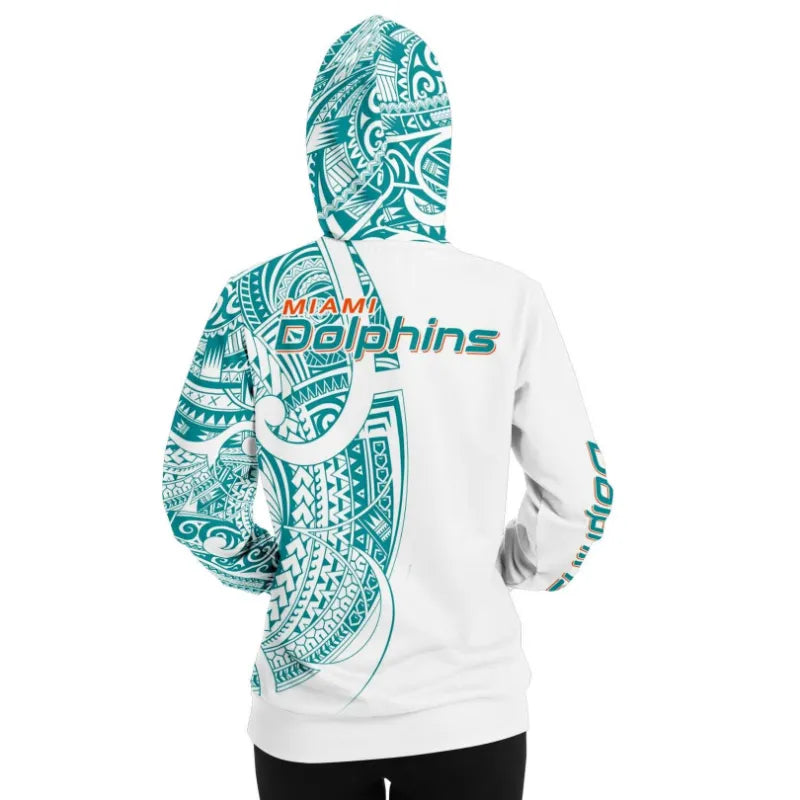 Beavers Miami Dolphins White Fleece Pullover Hoodie For Sale
