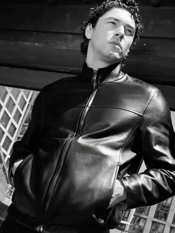 Belmont Cameli x VMAN Black Leather Jacket