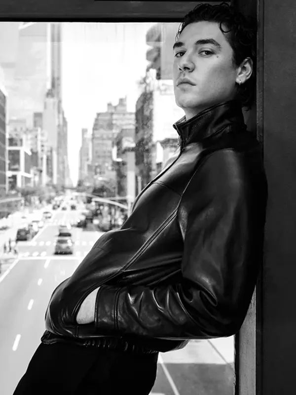 Belmont Cameli x VMAN Black Leather Jacket
