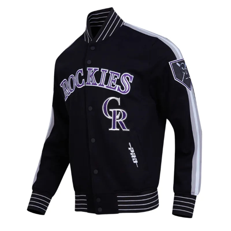 Best Colorado Rockies Current Logo Game Day Eggshell Black Jacket