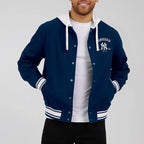 Best New York Yankees Navy Cotton Hooded Jacket