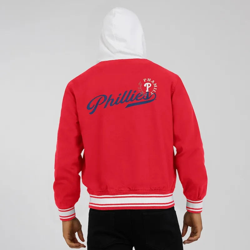 Best Philadelphia Phillies Red Cotton Hooded Jacket