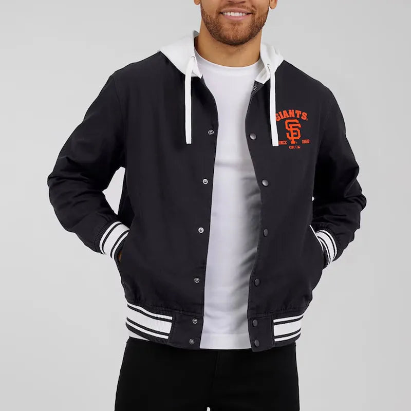 Best San Francisco Giants Black Cotton Hooded Jacket