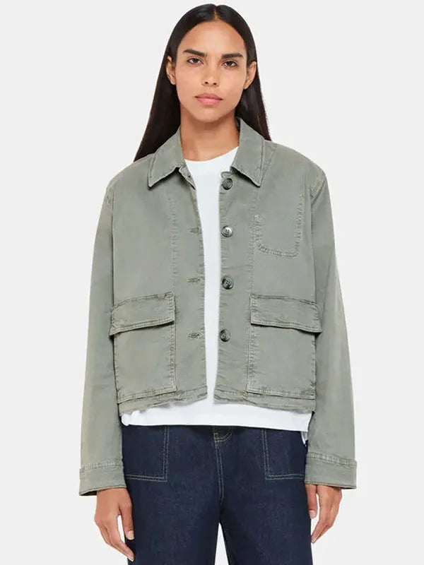 Ashlynn Shields Women Grey Casual Cotton Jacket