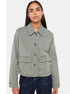 Meredith Leuschke Women Grey Casual Cotton Jacket