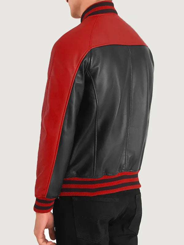 Black And Red Leather Jacket Buy