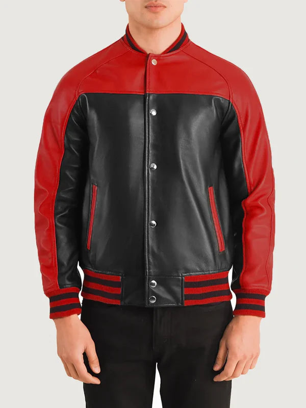 Black And Red Leather Jacket