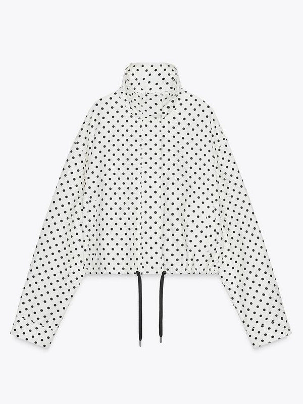 Black-And-White-Polka-Dot-Bomber-Jacket