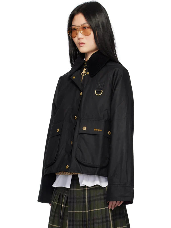 Barbour Black Reighton Spey Waxed Jacket