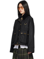 Barbour Black Reighton Spey Waxed Jacket