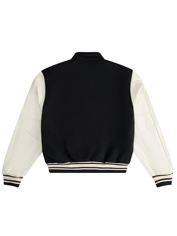 Black-And-Cream-Rhude-Varsity-Jacket-Back