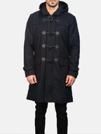 Black Duffle Coat For Men For Sale