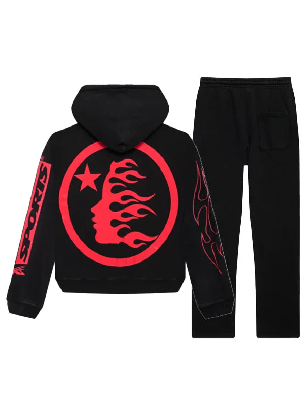 Black-Hellstar-Logo-Tracksuit-Back