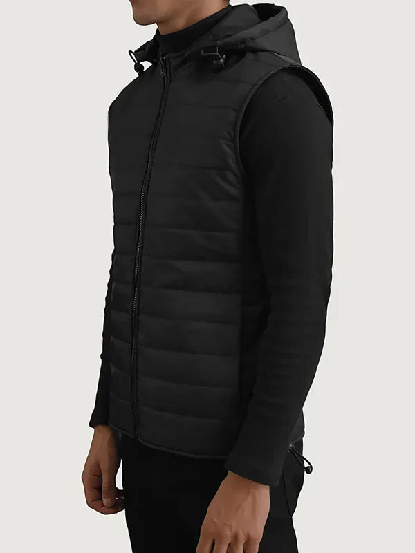 Black Hooded Vest Buy