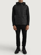 Black Hooded Vest Sale