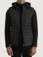 Black Hooded Vest