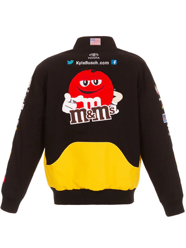 Black-Kyle-Busch-M&M-Jacket-Back
