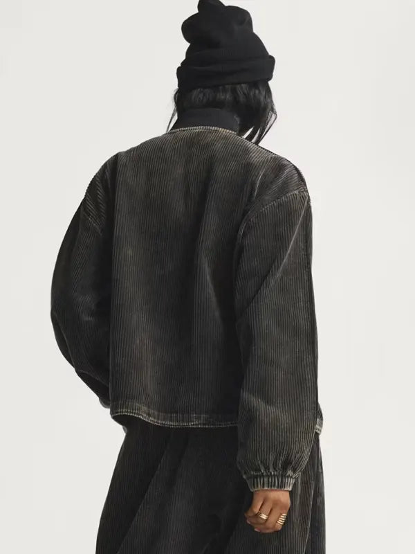 Adidas Corduroy Jacket Black