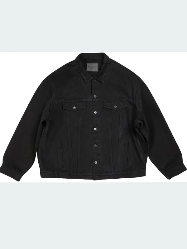 Black Balenciaga Denim Jacket