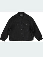 Black Balenciaga Denim Jacket