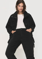 Black Denim Barn Jacket Women