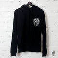 Black Chrome Hearts zip hoodie