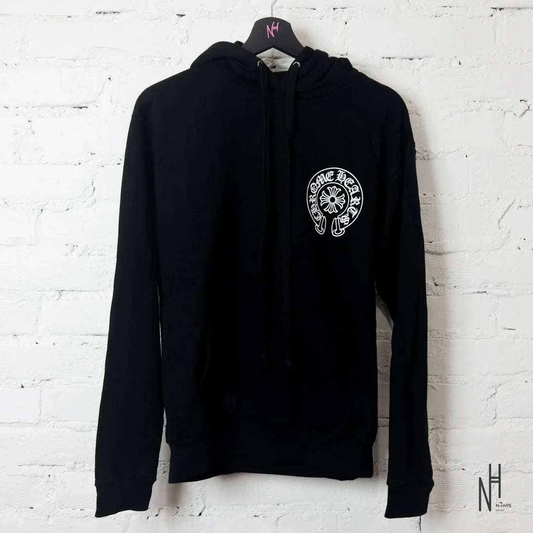 Black Chrome Hearts zip hoodie
