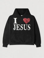 Black I Love Jesus Hoodie