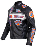 Black Knicks Leather Jacket