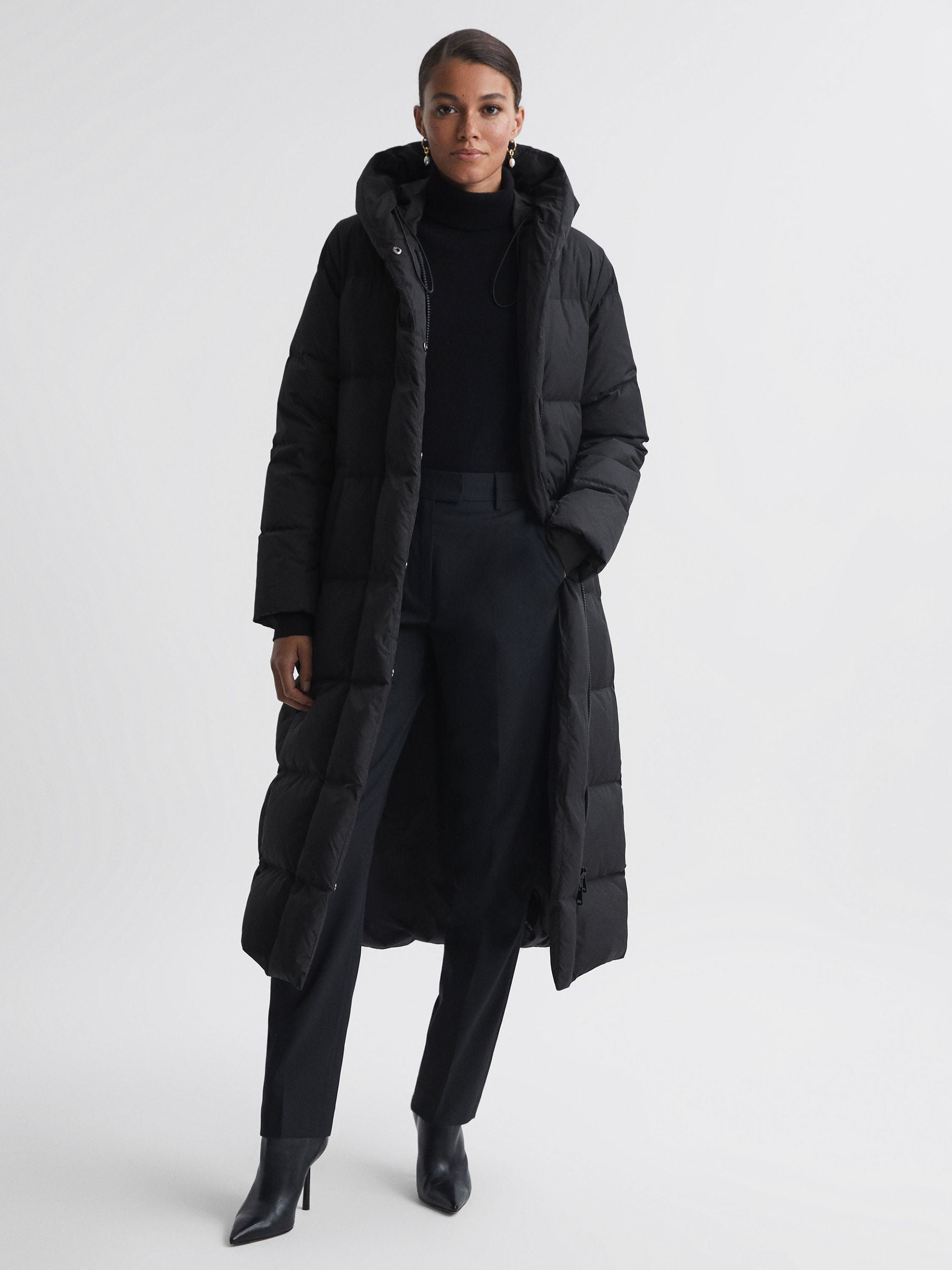Black puffer coat winter style