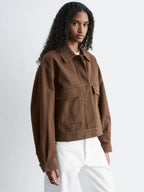 Alvena Stark Women Dark Brown Cotton Casual Jacket