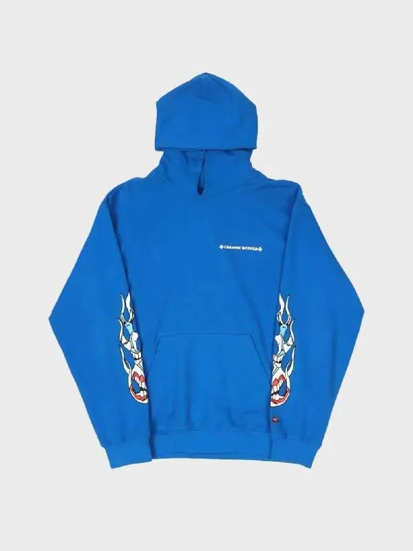Blue Chrome Hearts Sex Records hoodie