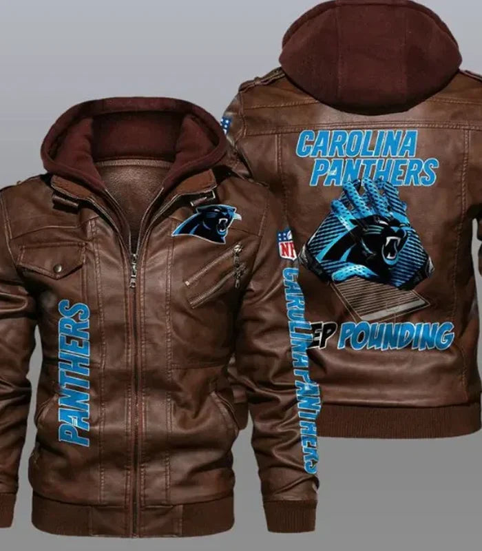Bogdan Carolina Panthers Bomber Leather Jacket
