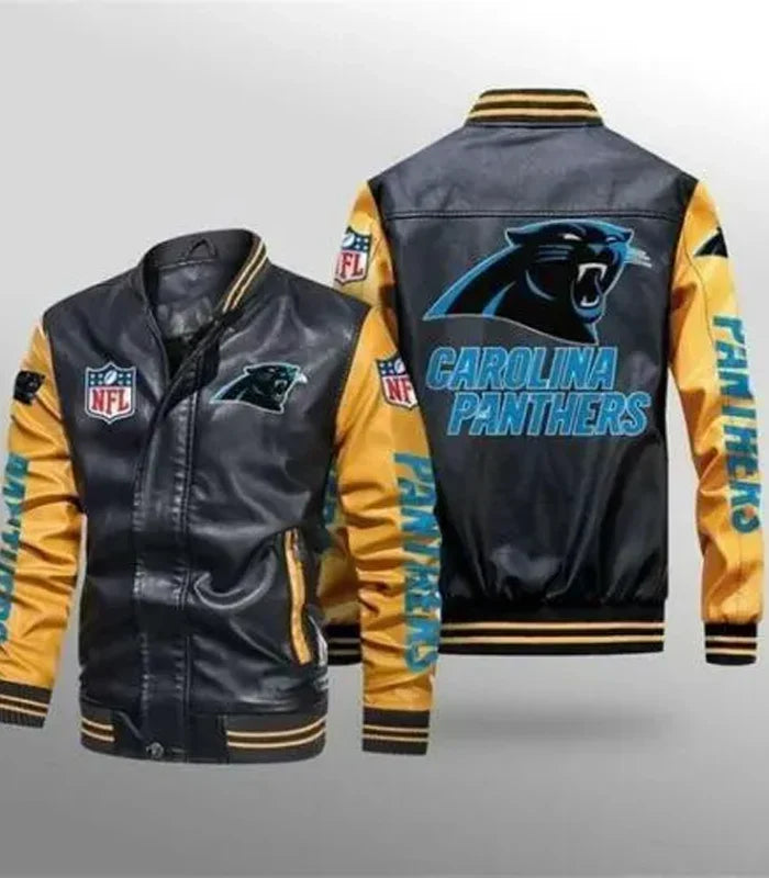 Bogdan Carolina Panthers Fan Vintage Leather Jacket